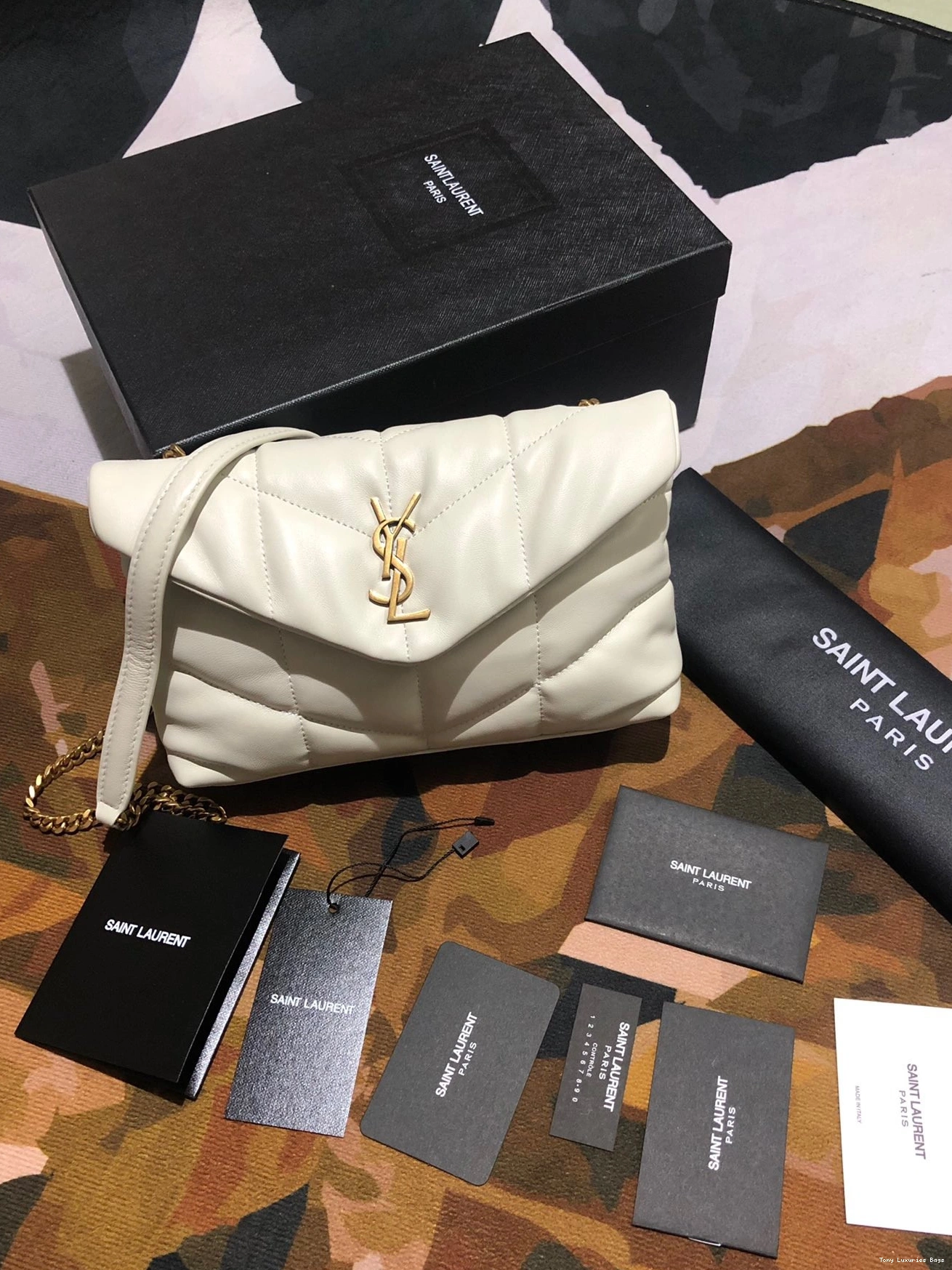 Tony Luxuries MINI CHAIN SMALL PUFFER YSL BAG 0823